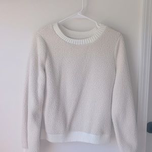Abercrombie & Fitch White/Cream Sherpa Sweater, size small